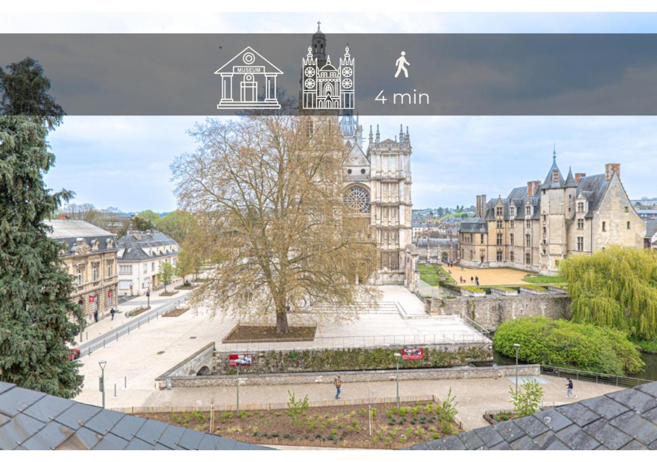 Le Charme D'Antan - Terrasse - Balcon - Hypercentre Evreux Apartment Bagian luar foto